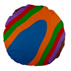 Rainbow Road Large 18  Premium Flano Round Cushions by Sparkle