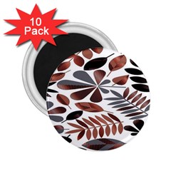 Shiny Leafs 2 25  Magnets (10 Pack)  by Sparkle