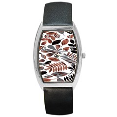 Shiny Leafs Barrel Style Metal Watch by Sparkle