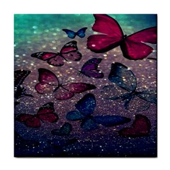 Glitter Butterfly Tile Coaster by Sparkle