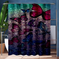 Glitter Butterfly Shower Curtain 60  X 72  (medium)  by Sparkle