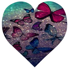 Glitter Butterfly Wooden Puzzle Heart by Sparkle