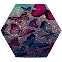 Glitter Butterfly Wooden Puzzle Hexagon by Sparkle