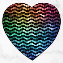 Digital Waves Jigsaw Puzzle (heart) by Sparkle