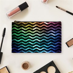 Digital Waves Cosmetic Bag (medium) by Sparkle