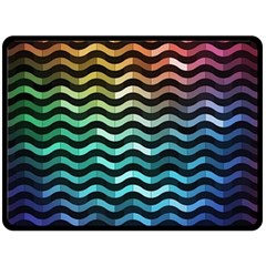 Digital Waves Fleece Blanket (large)  by Sparkle