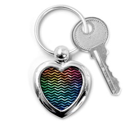 Digital Waves Key Chain (heart) by Sparkle