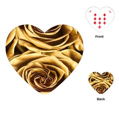 Gold Roses Playing Cards Single Design (heart) by Sparkle