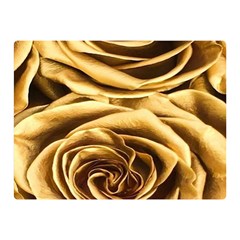 Gold Roses Double Sided Flano Blanket (mini)  by Sparkle