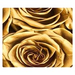 Gold Roses Double Sided Flano Blanket (Small)  50 x40  Blanket Front