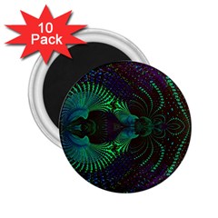 Fractal Flower 2 25  Magnets (10 Pack)  by Sparkle