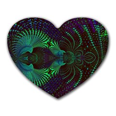 Fractal Flower Heart Mousepads by Sparkle