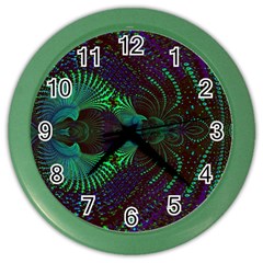 Fractal Flower Color Wall Clock by Sparkle