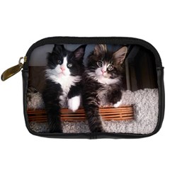 Cats Brothers Digital Camera Leather Case by Sparkle