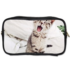 Laughing Kitten Toiletries Bag (two Sides) by Sparkle