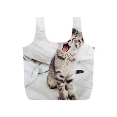 Laughing Kitten Full Print Recycle Bag (s) by Sparkle