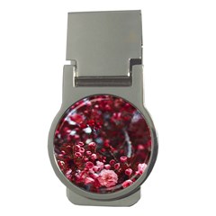 Red Floral Money Clips (round)  by Sparkle