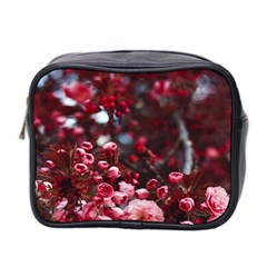 Red Floral Mini Toiletries Bag (two Sides) by Sparkle