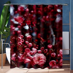 Red Floral Shower Curtain 60  X 72  (medium)  by Sparkle