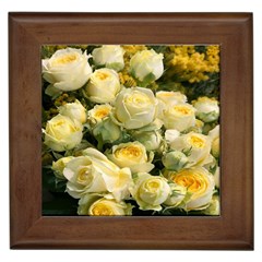 Yellow Roses Framed Tile by Sparkle