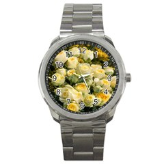 Yellow Roses Sport Metal Watch by Sparkle