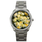 Yellow Roses Sport Metal Watch Front