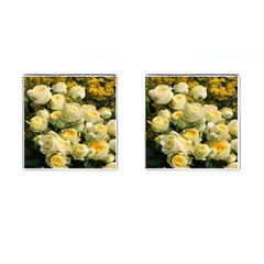 Yellow Roses Cufflinks (square) by Sparkle