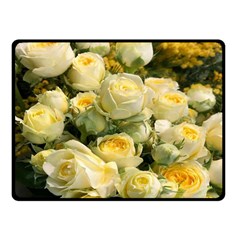 Yellow Roses Double Sided Fleece Blanket (small)  by Sparkle