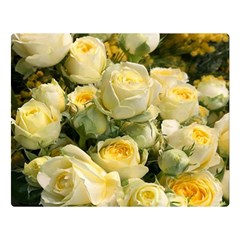 Yellow Roses Double Sided Flano Blanket (large)  by Sparkle