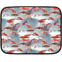 Golden Fishes Double Sided Fleece Blanket (mini)  by Sparkle