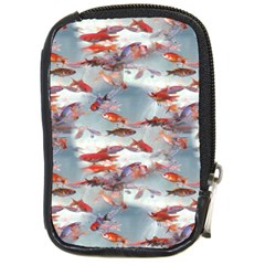 Golden Fishes Compact Camera Leather Case by Sparkle