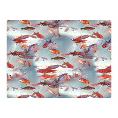 Golden Fishes Double Sided Flano Blanket (mini)  by Sparkle