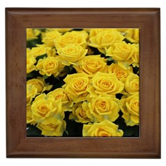 Yellow Roses Framed Tile by Sparkle