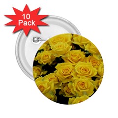 Yellow Roses 2 25  Buttons (10 Pack)  by Sparkle