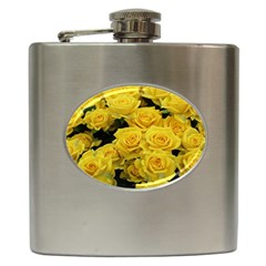 Yellow Roses Hip Flask (6 Oz) by Sparkle