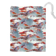 Golden Fishes Drawstring Pouch (4xl) by Sparkle