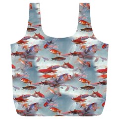 Golden Fishes Full Print Recycle Bag (xxxl) by Sparkle