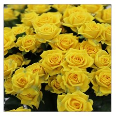 Yellow Roses Large Satin Scarf (square) by Sparkle