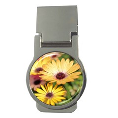 Yellow Flowers Money Clips (round)  by Sparkle