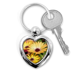 Yellow Flowers Key Chain (heart) by Sparkle