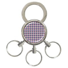 Pink And Blue 3-ring Key Chain by Sparkle