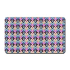 Pink And Blue Magnet (rectangular) by Sparkle