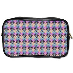 Pink And Blue Toiletries Bag (one Side) by Sparkle