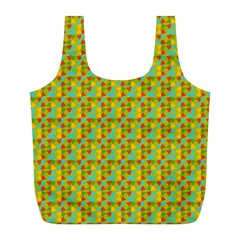 Lemon And Yellow Full Print Recycle Bag (l) by Sparkle