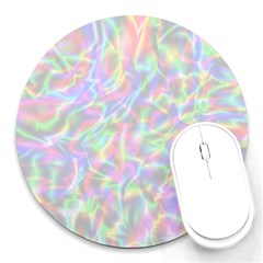 Pinkhalo Round Mousepads by designsbyamerianna