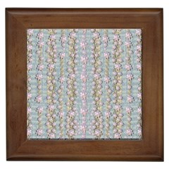 Summer Florals In The Sea Pond Decorative Framed Tile by pepitasart