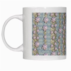 Summer Florals In The Sea Pond Decorative White Mugs by pepitasart