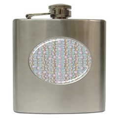 Summer Florals In The Sea Pond Decorative Hip Flask (6 Oz) by pepitasart