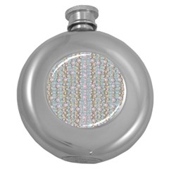 Summer Florals In The Sea Pond Decorative Round Hip Flask (5 Oz) by pepitasart