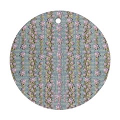 Summer Florals In The Sea Pond Decorative Round Ornament (two Sides) by pepitasart